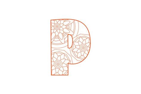 Mandala Alphabet Letter P Svg Cut File By Creative Fabrica Crafts