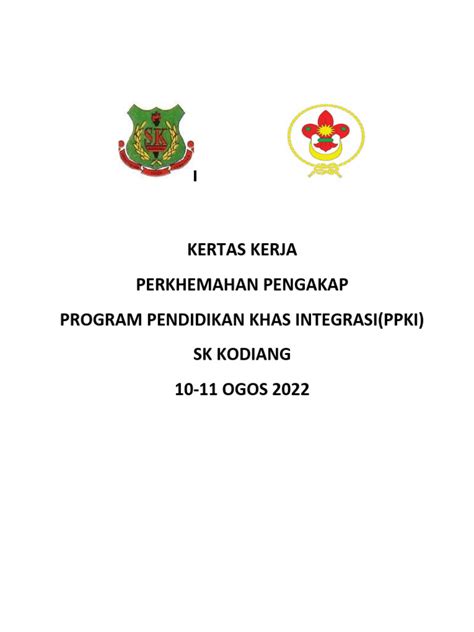 Kertas Kerja Perkhemahan Pengakap Ppki Sk Kodiang 2022 Pdf