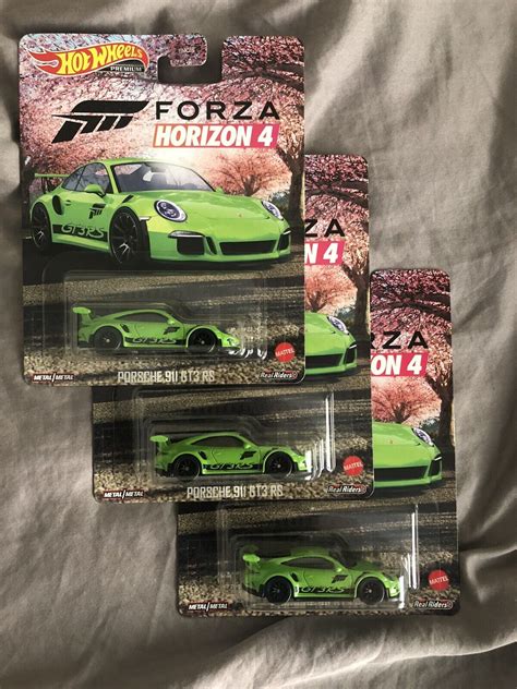 HOT WHEELS PREMIUM FORZA HORIZON 4 PORSCHE 911 GT3 RS REAL RIDERS Values MAVIN