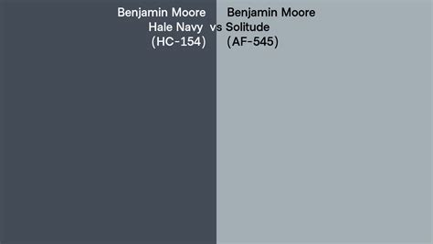 Benjamin Moore Hale Navy Vs Solitude Side By Side Comparison