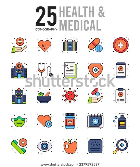 25 Health Medical Icons Pack Vector Stock Vector Royalty Free