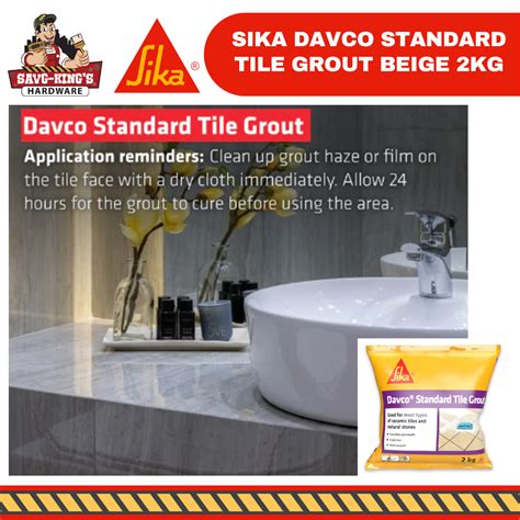 SIKA DAVCO STANDARD TILE GROUT BEIGE 2KG SAVG KING S HARDWARE TRADING