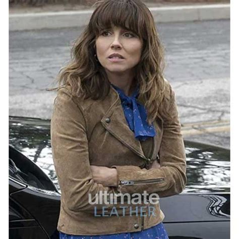 Linda Cardellini Leather Jacket Dead To Me Judy Hale Outfit