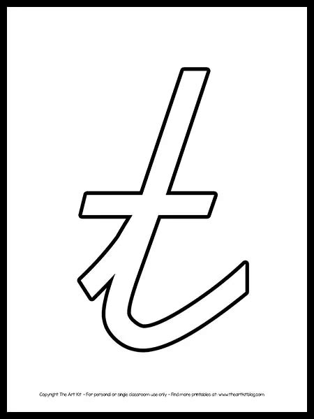 Cursive Lowercase T