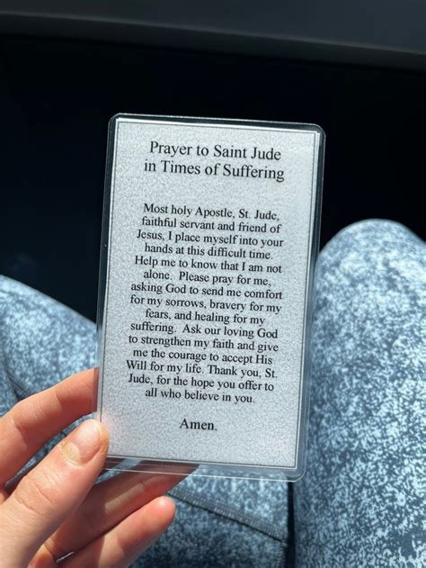 Saint Jude Prayer Card Prayer To Saint Jude St Jude Pray For Us Healing Prayer Suffering