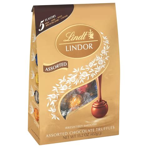 Lindt Lindor Assorted Chocolate Candy Truffles 15 2 Oz Bag