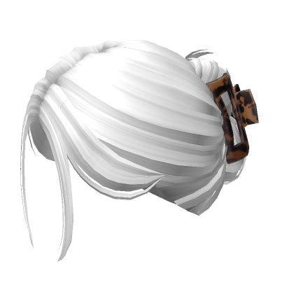 Soft Clipped Up Bun W Clawclip White Roblox