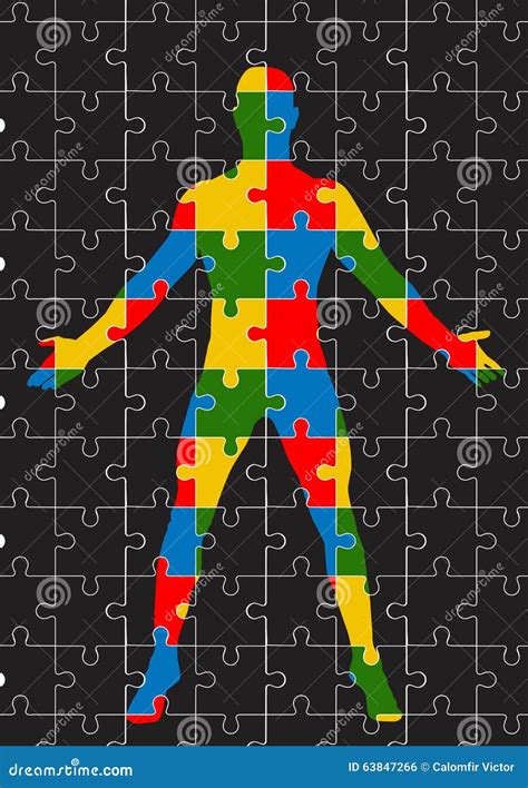 Puzzle Human Body Vector Format Stock Vector Illustration Of Artwork