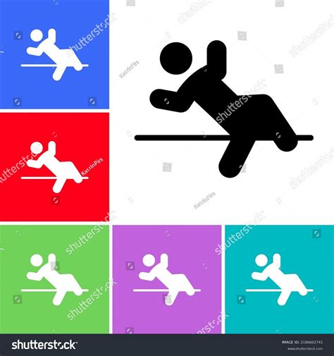 High Jump Icon Symbol Vector Line Stock Vector (Royalty Free ...