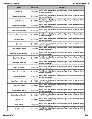 Fillable Online Dallascounty Vendor Solicitation Description Fax Email