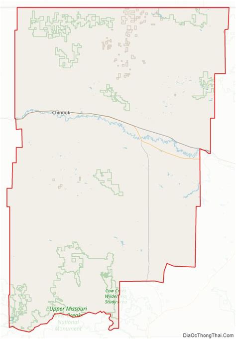 Map Of Blaine County Montana Địa Ốc Thông Thái