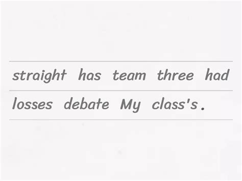 sentence scramble unjumble