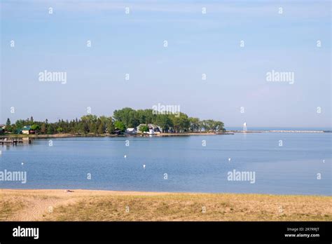 Photograph of Grand Marais Harbor, Grand Marais, MIchigan, USA Stock ...