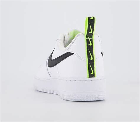 Nike Air Force 1 07 Trainers White Black Volt Mens Trainers