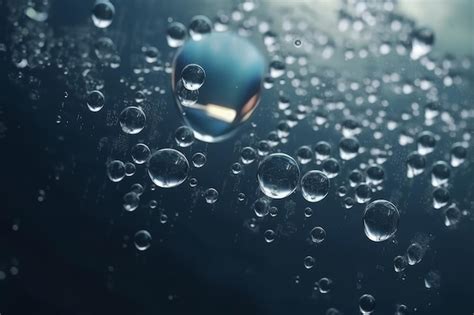 Premium Photo Water Drops On Glass Generative Ai