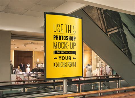 Shopping Mall: Advertising Poster Mockup - Mockup World