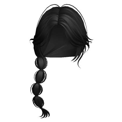 Messy Black Hair W Bubble Braid Roblox