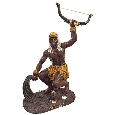 L 135 Inch Statue Orisha Ochosi Yoruba Santeria Guerrero Warrior