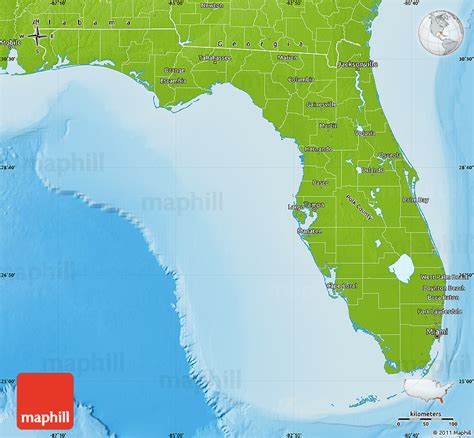 Physical Map Of Florida | Maps Of Florida