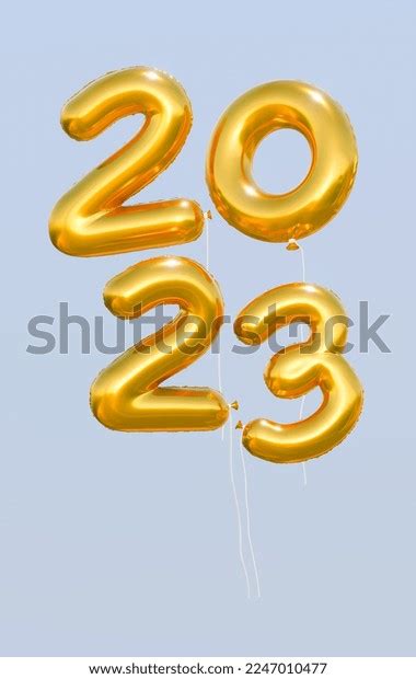 2023 Golden Balloons 2023 Gold Foil Stock Illustration 2247010477 Shutterstock