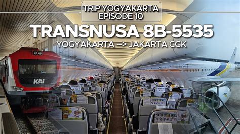 4K 60fps Transnusa Flight 8B 5535 Jogja Jakarta Trip Yogyakarta