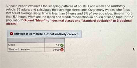 Solved A Health Expert Evaluates The Sleeping Patterns Of Chegg