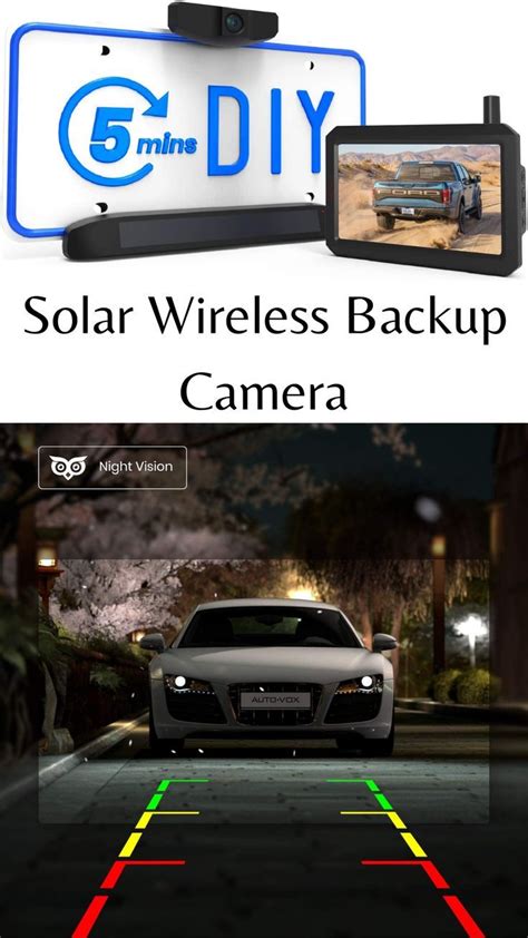 AUTO VOX Solar 1 Wireless Backup Camera For Car 5Mins DIY Installation