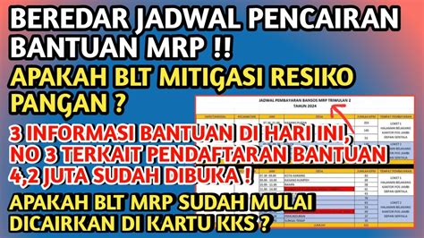 BEREDAR JADWAL PENCAIRAN BANTUAN MRP APAKAH BLT MRP 600 RB MULAI CAIR