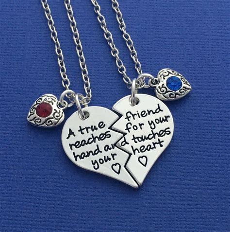 Matching Necklaces Friendship Necklace For 2 Best Friend Etsy