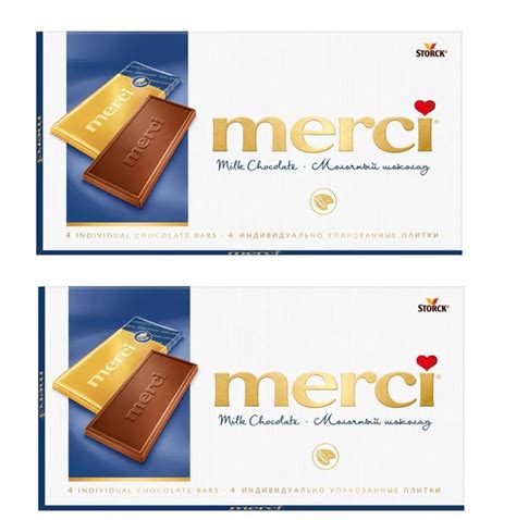 Конфеты Merci Молочный Шоколад 2шт по 100г - купить с доставкой по ...
