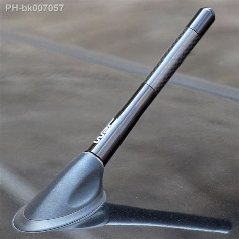 ∈ Car Roof Antenna Carbon Fiber Short Stubby Mast Antenna For Mazda 3