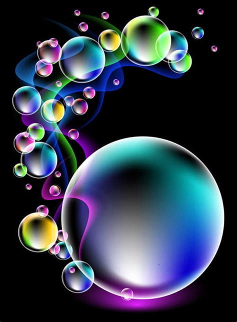 Shiny Colorful Bubble With Abstract Background Eps Vector Uidownload