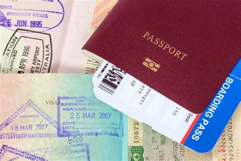 Passport Visa Immigration Stamps And Boarding Pass Stock Image Everypixel