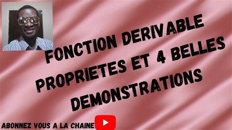 Fonction D Rivable D Rivabilit En Un Point Propri T S Et