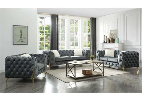 Modern Gray Velvet Sofa Cabinets Matttroy