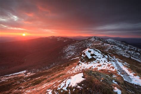 Snowy Peak Photography Landscape Hills Winter Nature Snowy