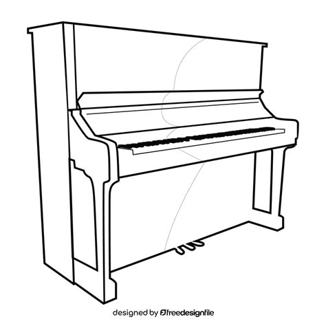 Upright Piano Drawing Black And White Clipart Free Download