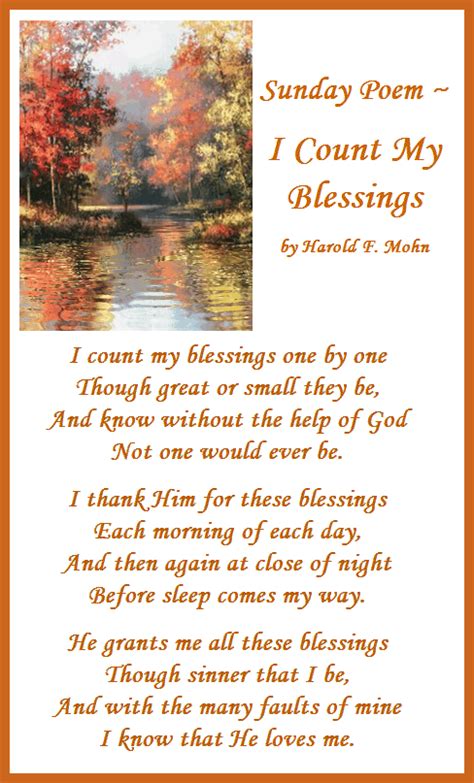 Sunday Poem - I Count My Blessings Pictures, Photos, and Images for Facebook, Tumblr, Pinterest ...