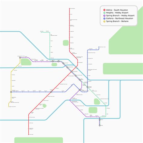 Oc Houston Fantasy Transit Map Largely Based On The Existing Light