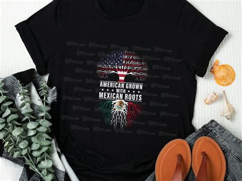 American Grown With Mexican Roots Flag Sublimation Svg Png Giftsvg