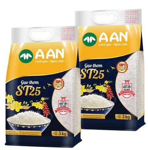 Gạo Thơm St25 A An Túi 3kg Siba Food Hcm