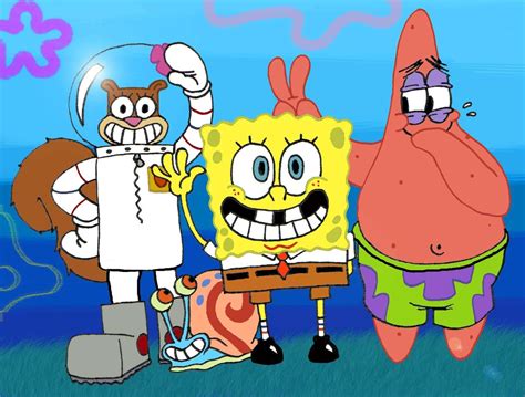 Download Characters From The Popular Cartoon Spongebob Wallpaper
