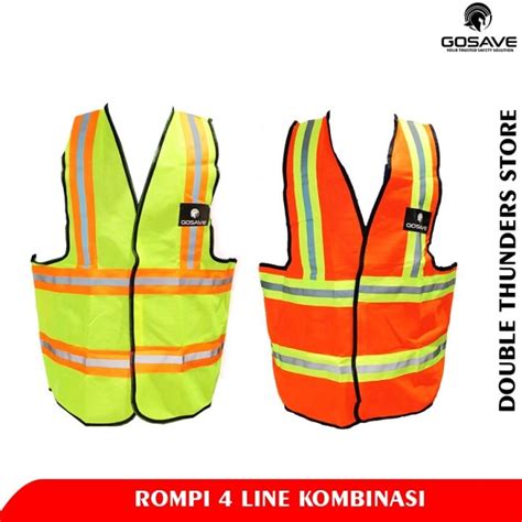 Rompi Keselamatan Kerja Rompi Safety Proyek Kombinasi Line