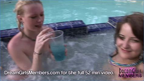 Horny Hot Tub Threesome On Spring Break