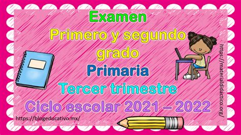 Fabuloso Examen Para Primero Y Segundo Grado De Primaria Del Tercer