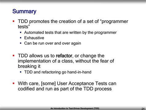 Ppt An Introduction To Test Driven Development Tdd Powerpoint