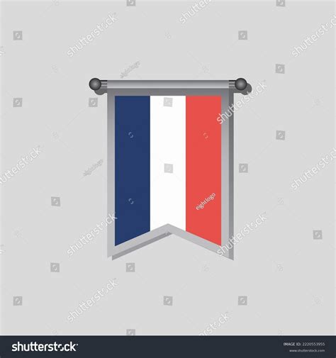 Illustration France Flag Template Stock Vector Royalty Free