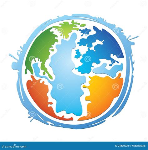 Colorful world globe stock vector. Image of cheerful - 24400538