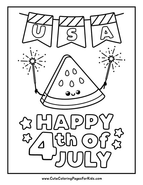 4th Of July Coloring Pages 8 Adorable Free Printable Pdfs Cute