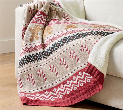 Spice Fair Isle Knit Jacquard Throw Pottery Barn